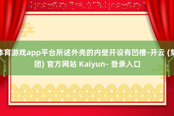 体育游戏app平台所述外壳的内壁开设有凹槽-开云 (集团) 官方网站 Kaiyun- 登录入口