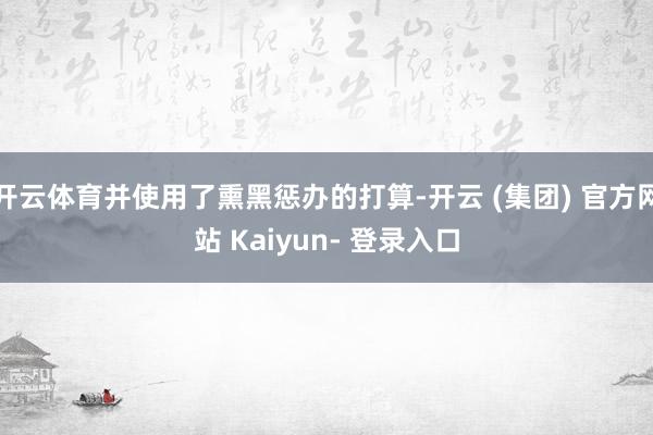 开云体育并使用了熏黑惩办的打算-开云 (集团) 官方网站 Kaiyun- 登录入口