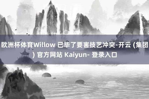 欧洲杯体育Willow 已毕了要害技艺冲突-开云 (集团) 官方网站 Kaiyun- 登录入口