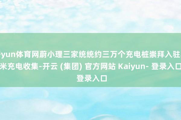 开yun体育网蔚小理三家统统约三万个充电桩崇拜入驻小米充电收集-开云 (集团) 官方网站 Kaiyun- 登录入口