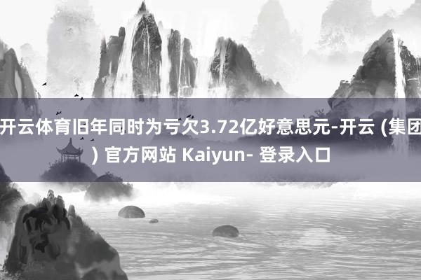 开云体育旧年同时为亏欠3.72亿好意思元-开云 (集团) 官方网站 Kaiyun- 登录入口
