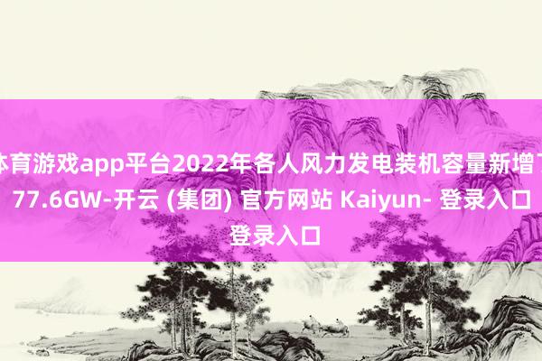 体育游戏app平台2022年各人风力发电装机容量新增了77.6GW-开云 (集团) 官方网站 Kaiyun- 登录入口