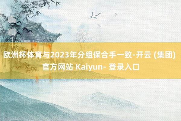 欧洲杯体育与2023年分组保合手一致-开云 (集团) 官方网站 Kaiyun- 登录入口