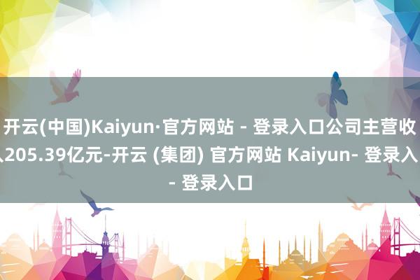 开云(中国)Kaiyun·官方网站 - 登录入口公司主营收入205.39亿元-开云 (集团) 官方网站 Kaiyun- 登录入口