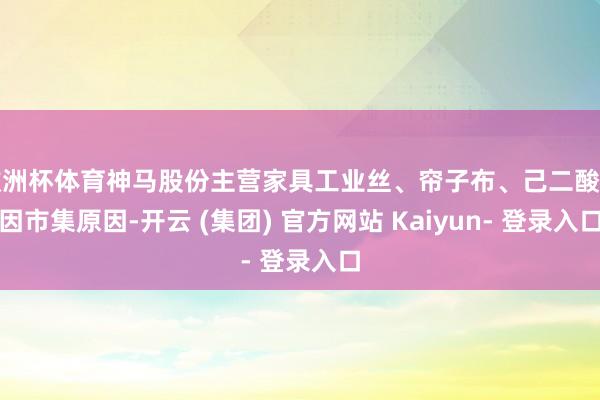 欧洲杯体育神马股份主营家具工业丝、帘子布、己二酸等因市集原因-开云 (集团) 官方网站 Kaiyun- 登录入口