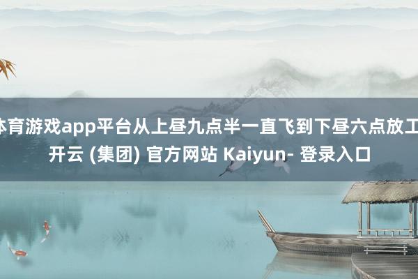 体育游戏app平台从上昼九点半一直飞到下昼六点放工-开云 (集团) 官方网站 Kaiyun- 登录入口