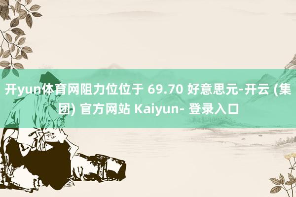 开yun体育网阻力位位于 69.70 好意思元-开云 (集团) 官方网站 Kaiyun- 登录入口