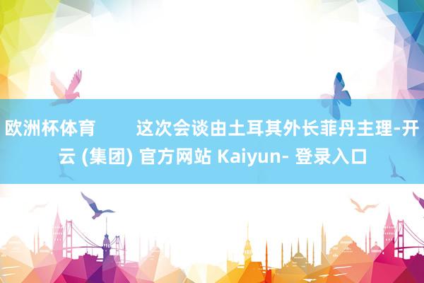 欧洲杯体育        这次会谈由土耳其外长菲丹主理-开云 (集团) 官方网站 Kaiyun- 登录入口
