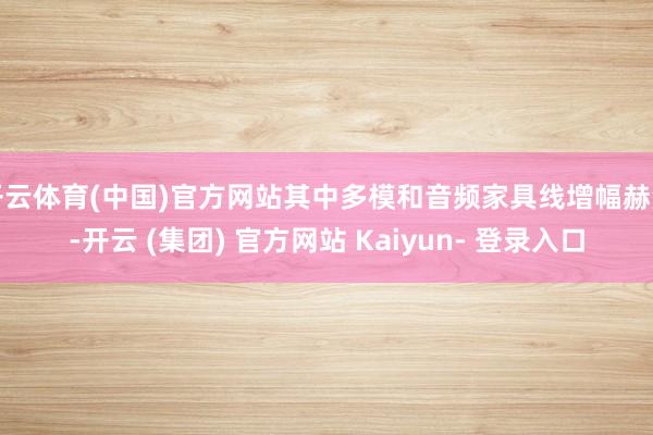 开云体育(中国)官方网站其中多模和音频家具线增幅赫然-开云 (集团) 官方网站 Kaiyun- 登录入口