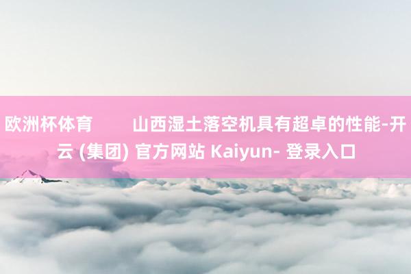 欧洲杯体育        山西湿土落空机具有超卓的性能-开云 (集团) 官方网站 Kaiyun- 登录入口