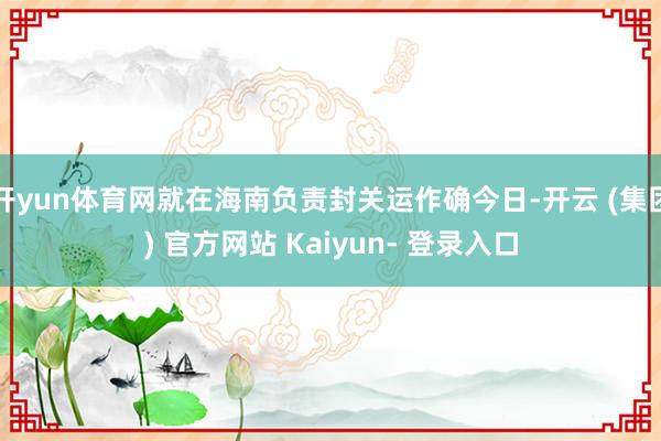 开yun体育网就在海南负责封关运作确今日-开云 (集团) 官方网站 Kaiyun- 登录入口