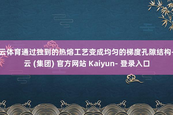 开云体育通过独到的热熔工艺变成均匀的梯度孔隙结构-开云 (集团) 官方网站 Kaiyun- 登录入口